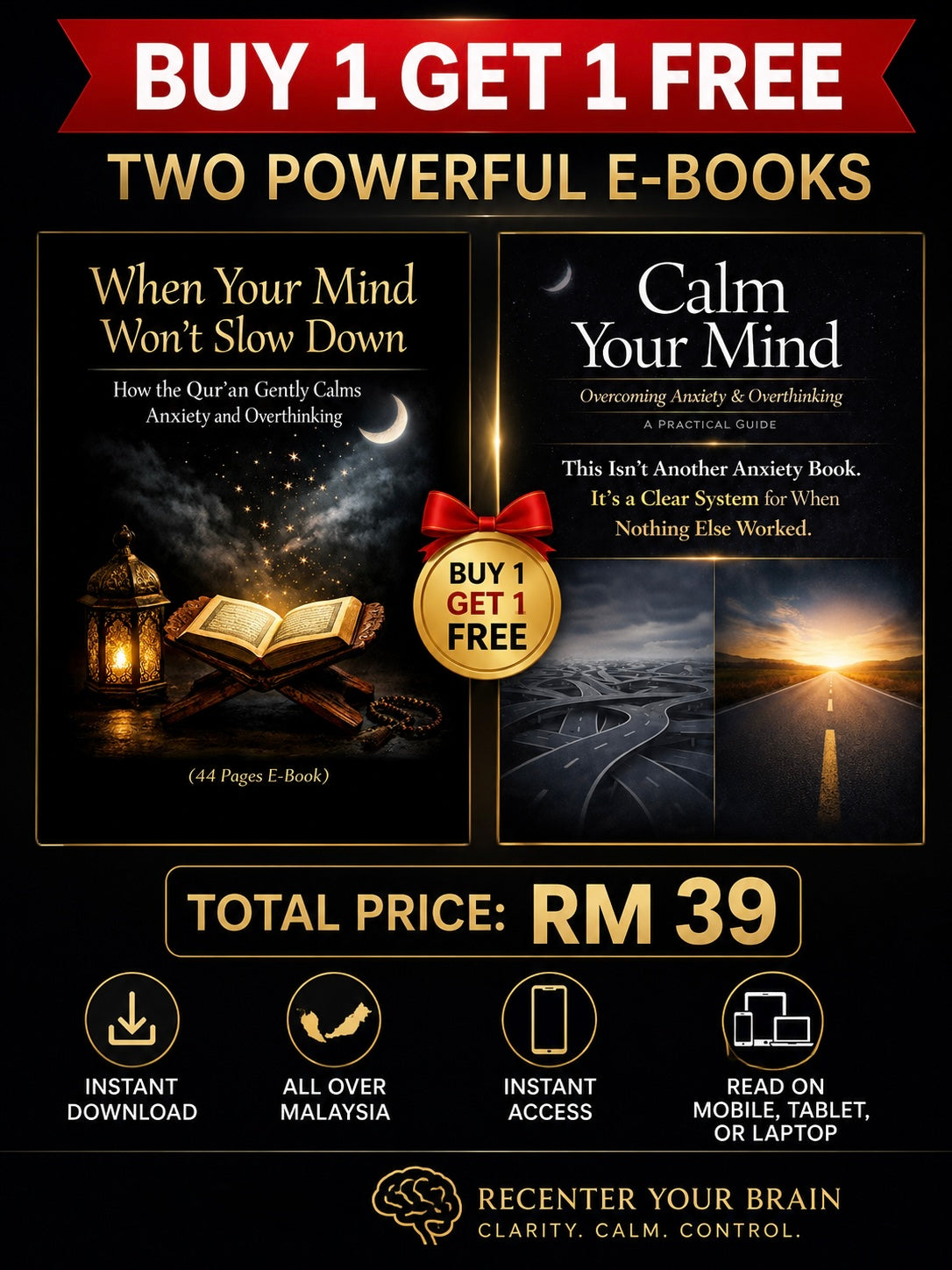 Buy 1 Get 1 FREE – Anxiety Relief E-Book Bundle
